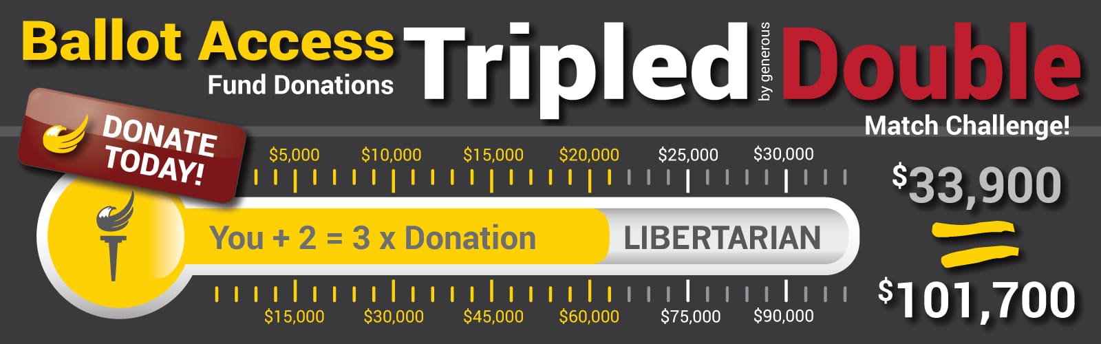 Your donation will be TRIPLED!