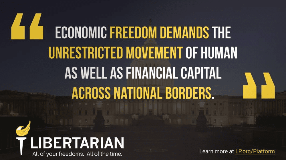 Economic freedom demands the unrestricted movement of human as well as financial capital across national borders. Economic freedom demands the unrestricted movement of human as well as financial capital across national borders.