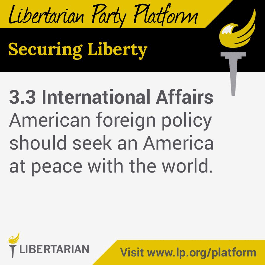 American foreign policy should seek an America at peace with the world.