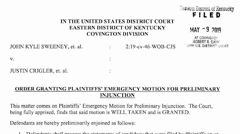 Judge puts KY Libertarian candidates on the ballot